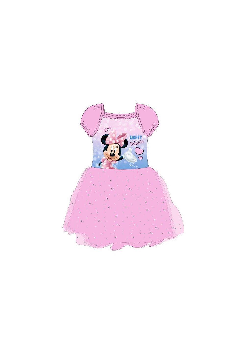 Rochie tutu, roz deschis, Happy Minnie