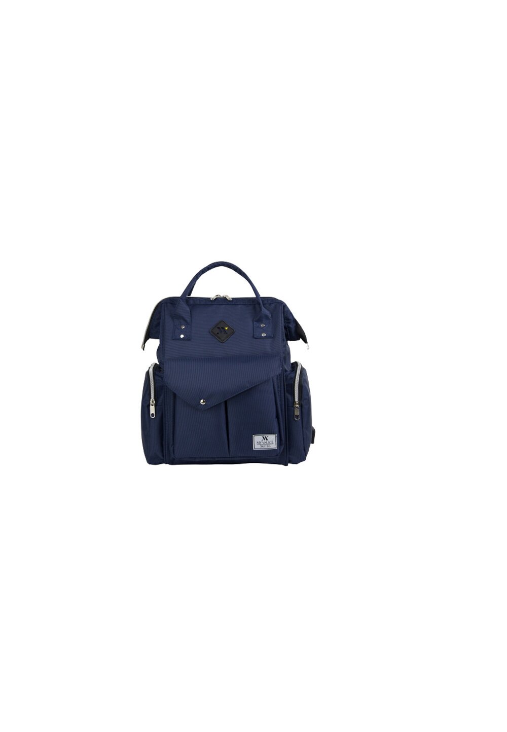 Rucsac pentru mamici, cu mufa USB, bluemarin