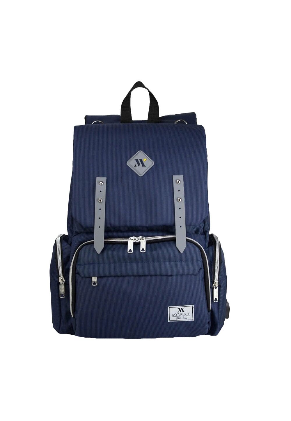 Rucsac pentru mamici, cu mufa USB, Maya, bluemarin