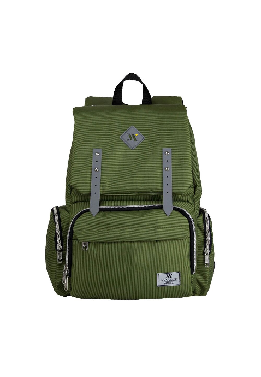 Rucsac pentru mamici, cu mufa USB, Maya, verde