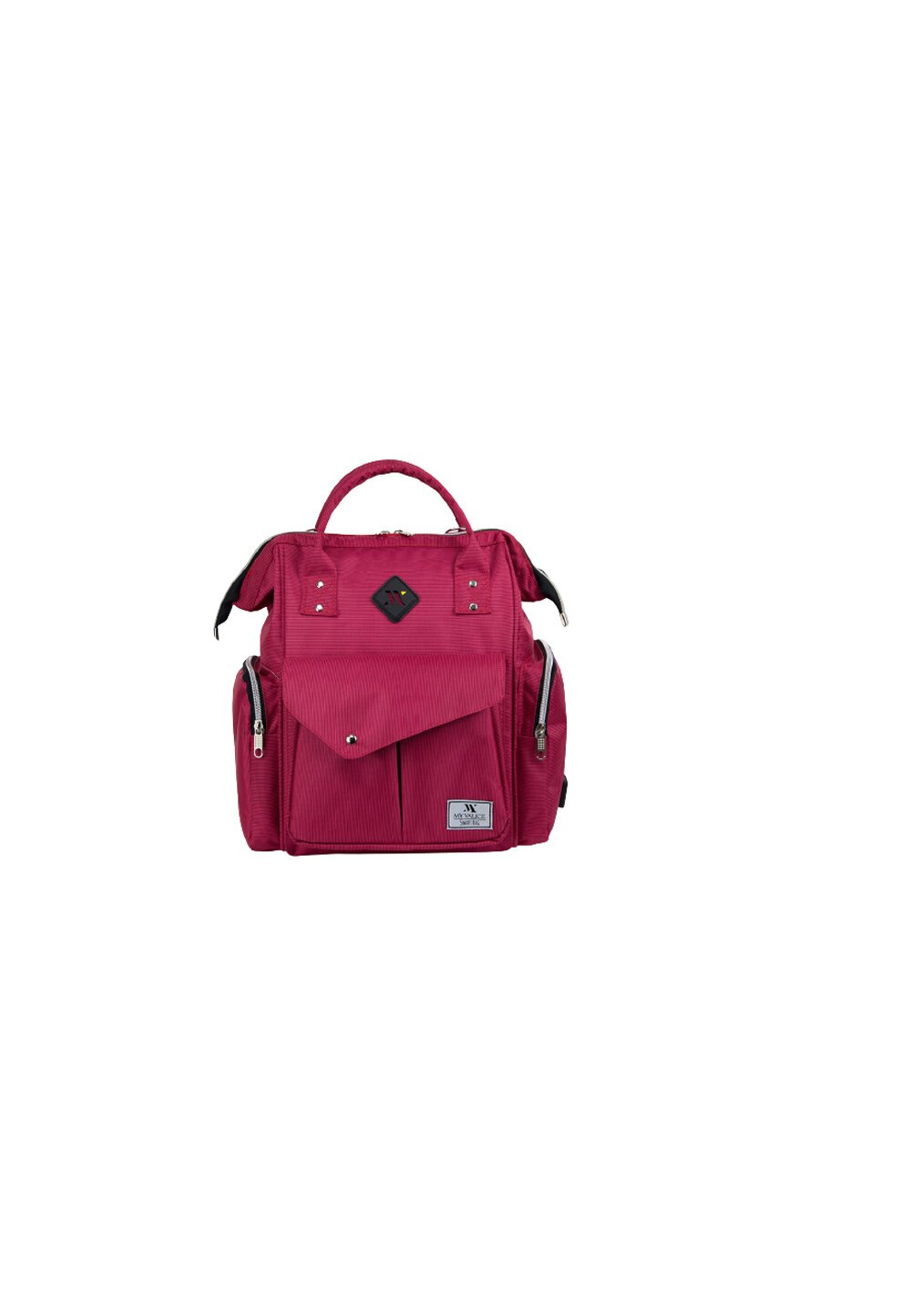 Rucsac pentru mamici, cu mufa USB, roz