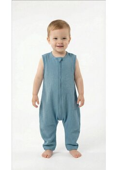 Sac de dormit, cu picioare, un strat, muselina, gri inchis