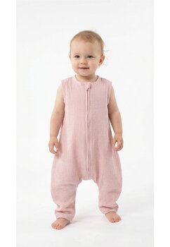 Sac de dormit, cu picioare, un strat, muselina, roz deschis