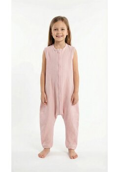 Sac de dormit, cu picioare, un strat, muselina, roz deschis