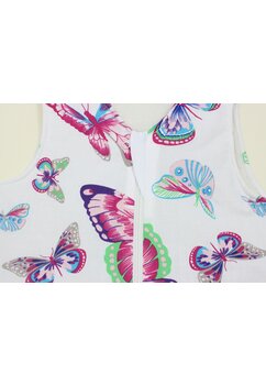 Sac de dormit, cu umplutura, bumbac, Butterfly, multicolor