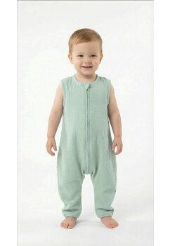 Sac de dormit, cu umplutura, muselina, cu picioare, verde