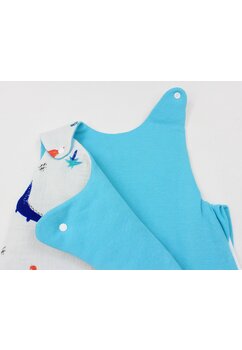 Sac de dormit din muselina, fara umplutura, dinozauri colorati