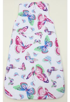 Sac de dormit, fara umplutura, doua straturi bumbac, Butterfly, multicolor