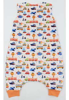 Sac de dormit, fara umplutura, minky trenulet si masinute, cu picioare