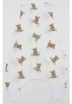 Sac de dormit, vara, cu picioare, muselina, Martinel, alb