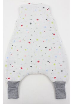 Sac de dormit, vara, cu picioare, muselina stelute colorate