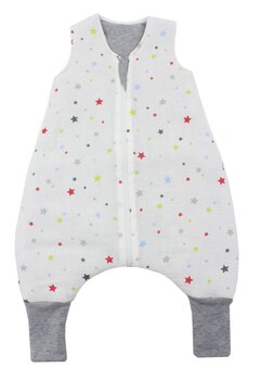 Sac de dormit, vara, cu picioare, muselina stelute colorate