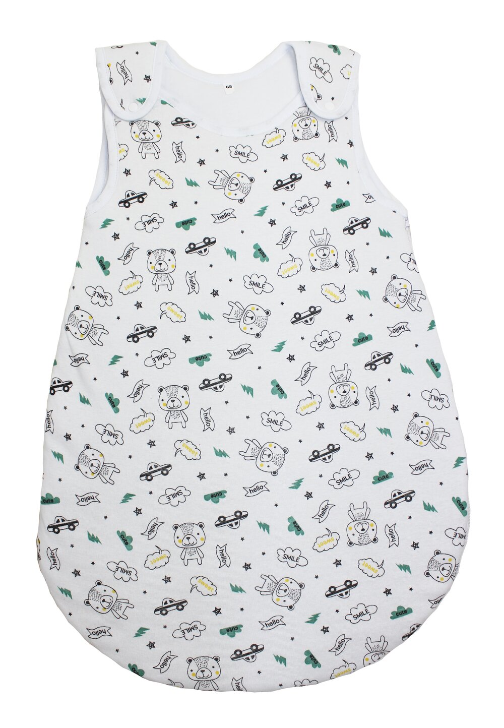 Sac de dormit, vara, Hello bear, alb
