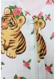 Sac de dormit, vara, muselina, Little tiger alb, doua straturi, multicolor