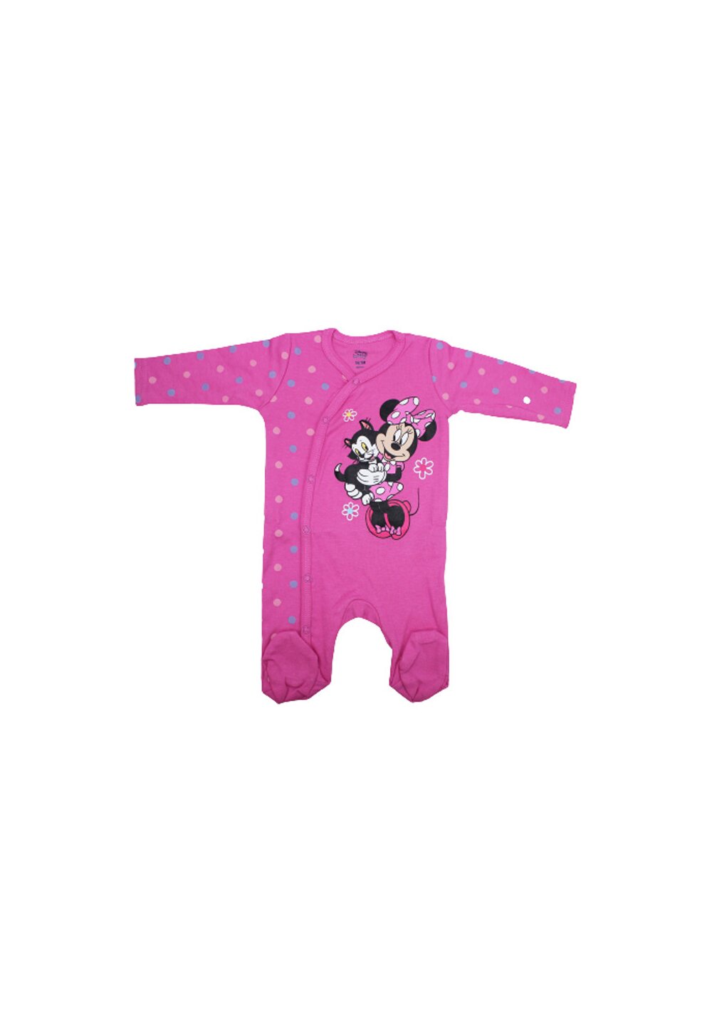 Salopeta bebe, Minnie and cat, roz cu buline