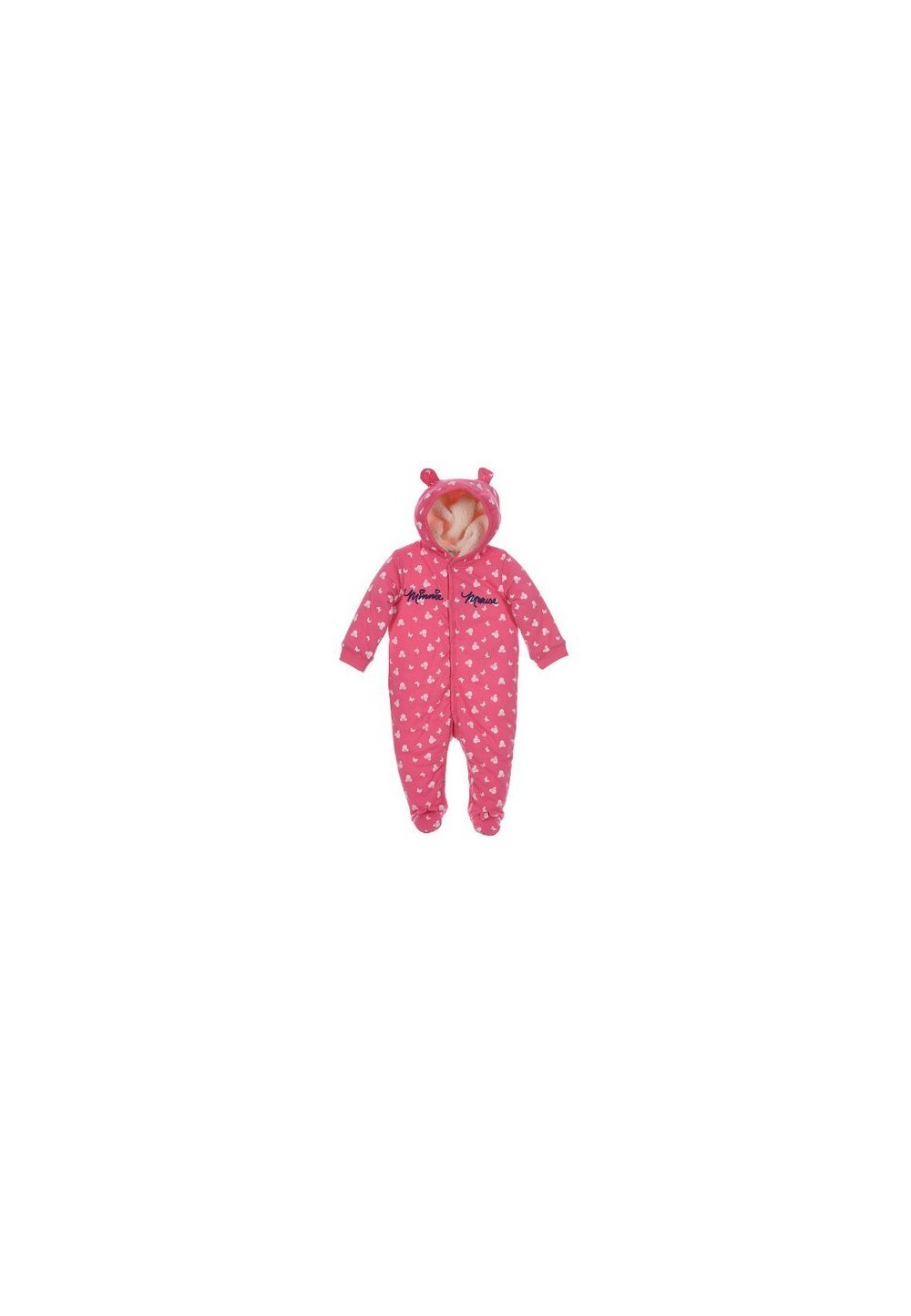 Salopeta cu gluga, Minnie Mouse, roz inchis