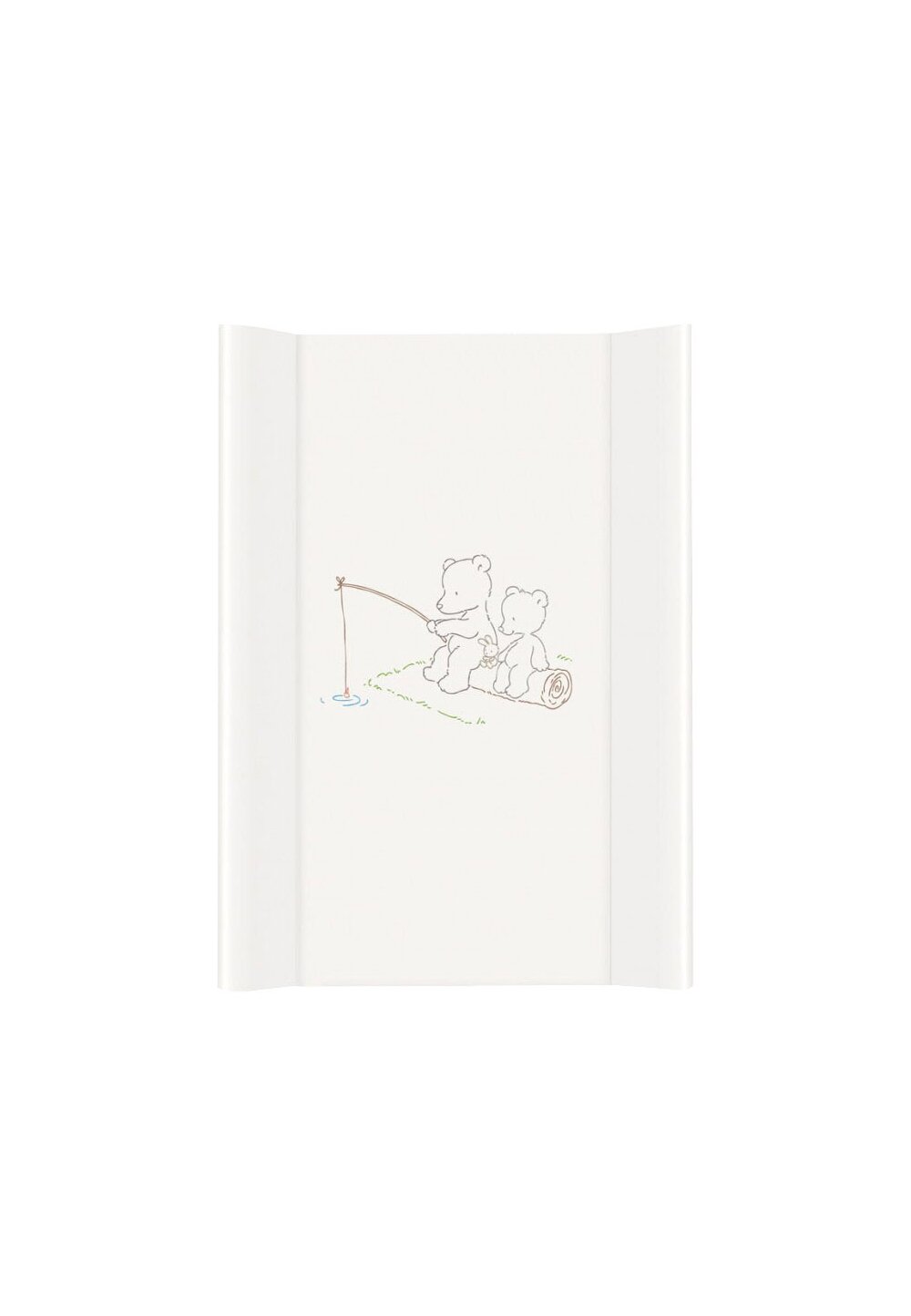 Saltea de infasat cu intaritura, Papa bear, alba, 70 x 50 cm