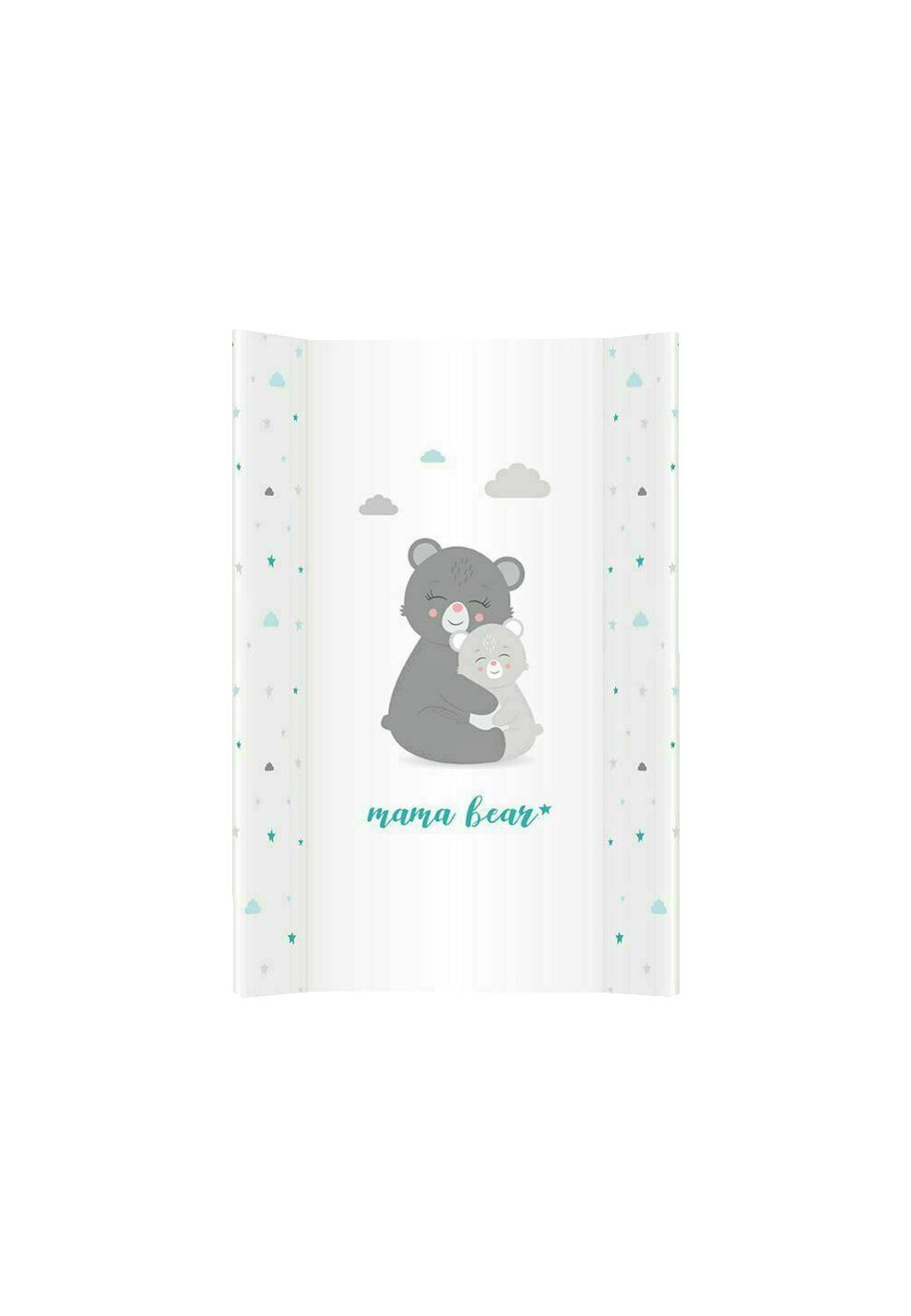 Saltea de infasat moale, Mama bear, alba, 70 x 47 cm