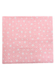 Scutec muselina, Stelute albe, 50 x 30 cm, roz