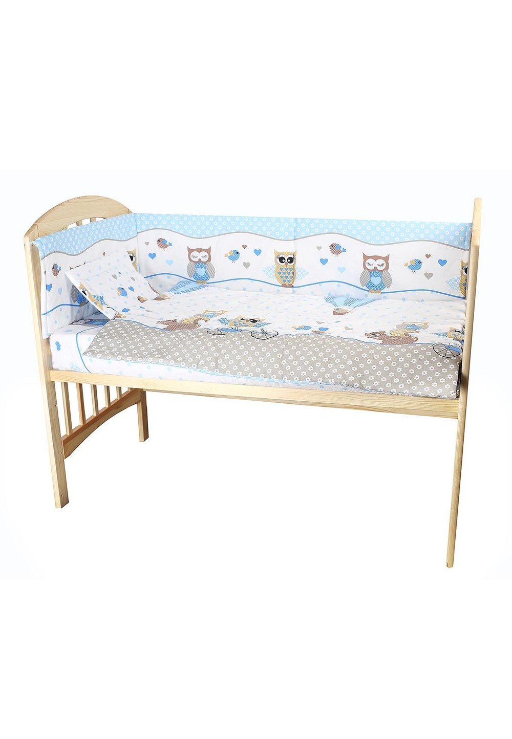 Set 2 aparatori, Bufnite Albastre, 180X30 cm