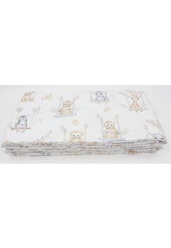 Set 2 aparatori, bumbac, Animalute pe leagan, crem, 120x60 cm
