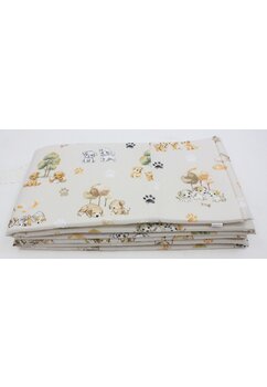 Set 2 aparatori, bumbac, catelusi, ivory, 120x60 cm