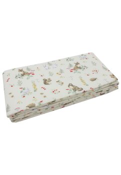 Set 2 aparatori, bumbac, Little fox, ivory, 120x60 cm