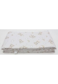 Set 2 aparatori, bumbac, Ursulet crem pe norisor, 120x60 cm, crem
