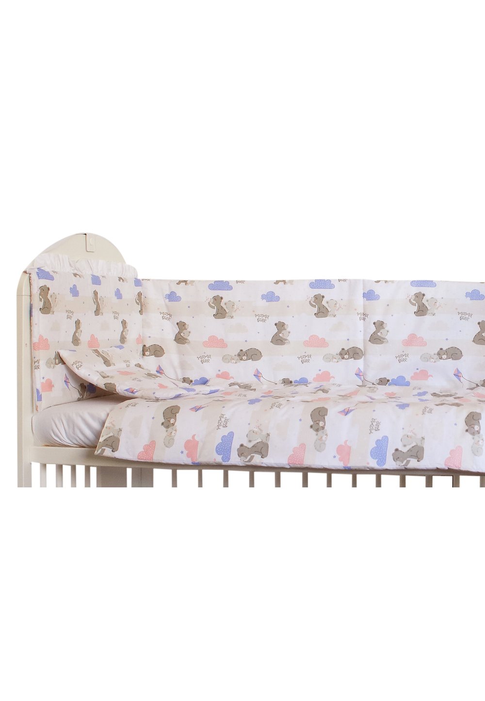 Set 2 aparatori, Mama Bear roz, 180 x 30 cm