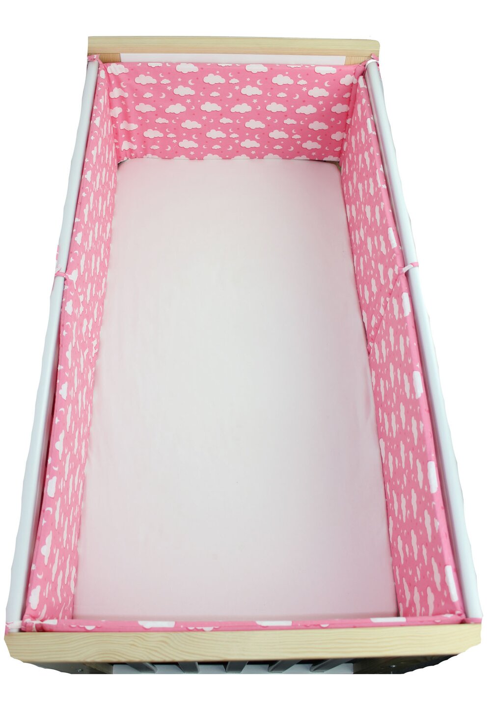 Set 2 aparatori, norisori si stelute, roz, 120x60cm