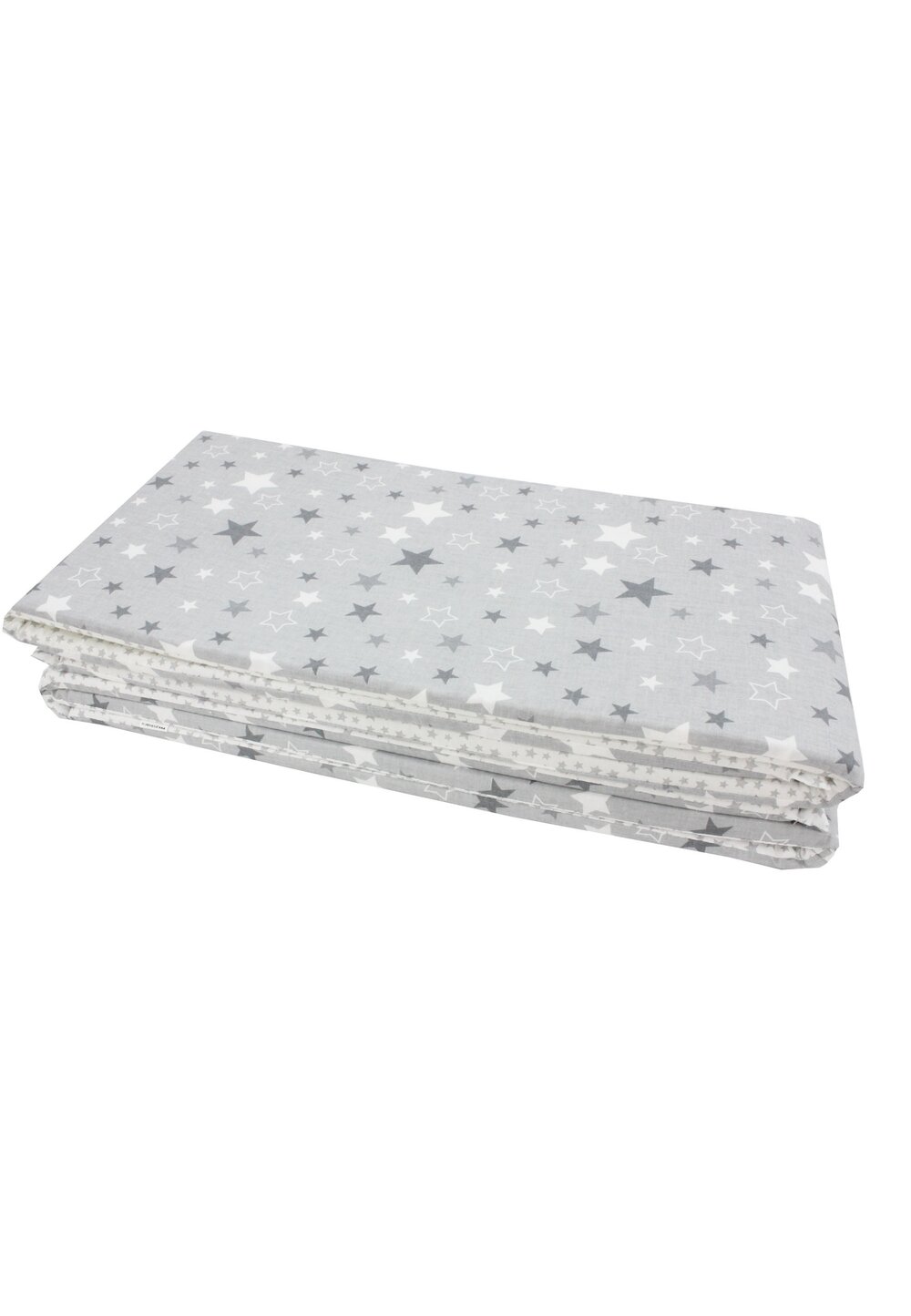 Set 2 aparatori, Prichindel, gri cu stelute si verso alb cu stelute, 120x60cm