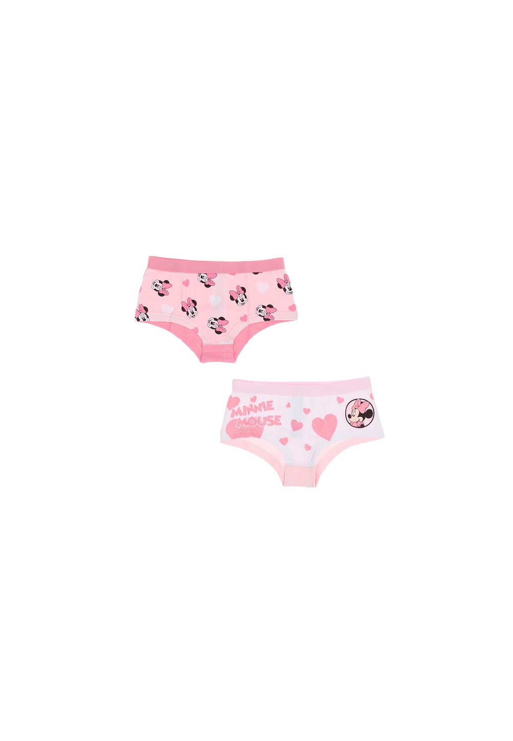 Set 2 perechi de chiloti, Minnie Mouse cu inimioare