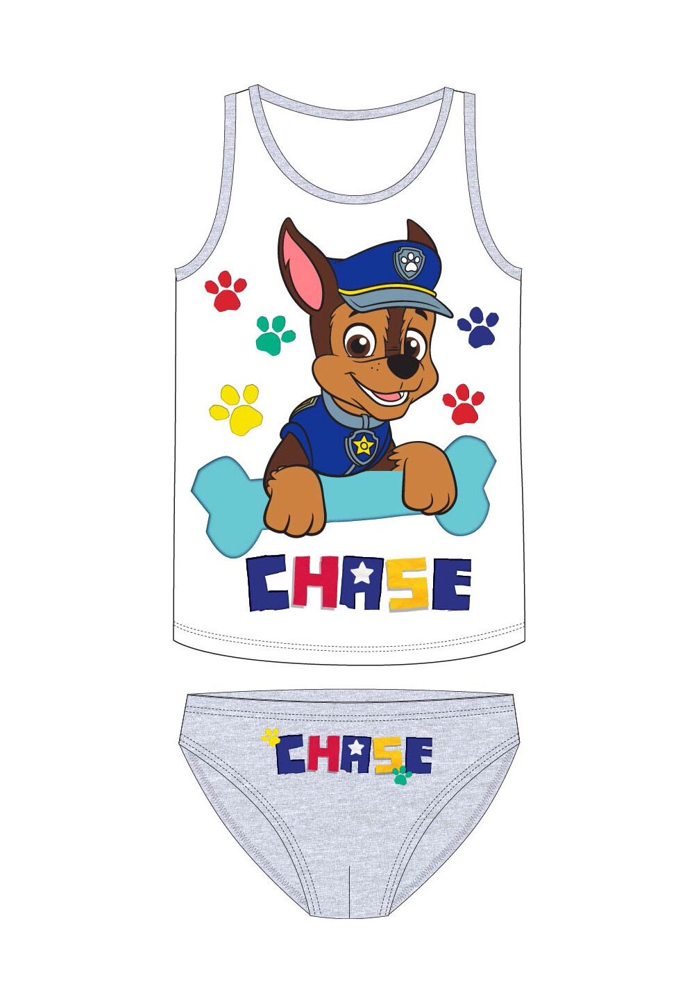 Set 2 piese, Paw Patrol, Chase, gri