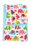 Set 2 piese, plapumioara si perna slim, elefantei roz, 100x135 cm, multicolor