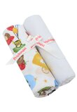 Set 2 scutece, flanel bumbac, Welcome in the parc, multicolor, 80x70cm