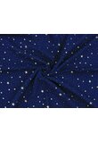 Set 2 scutece, muselina, Metalic stars, bleumarin cu alb, 80 x 67 cm