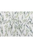 Set 2 scutece, muselina si finet, green leaves, alb, 65 x 80 cm