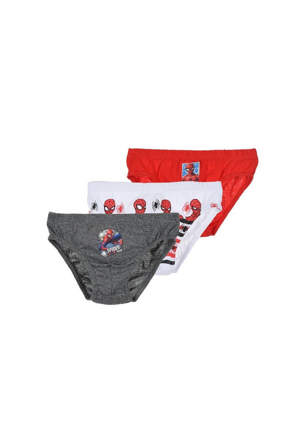 Set 3 chiloti, Spider Man, rosu, alb si gri