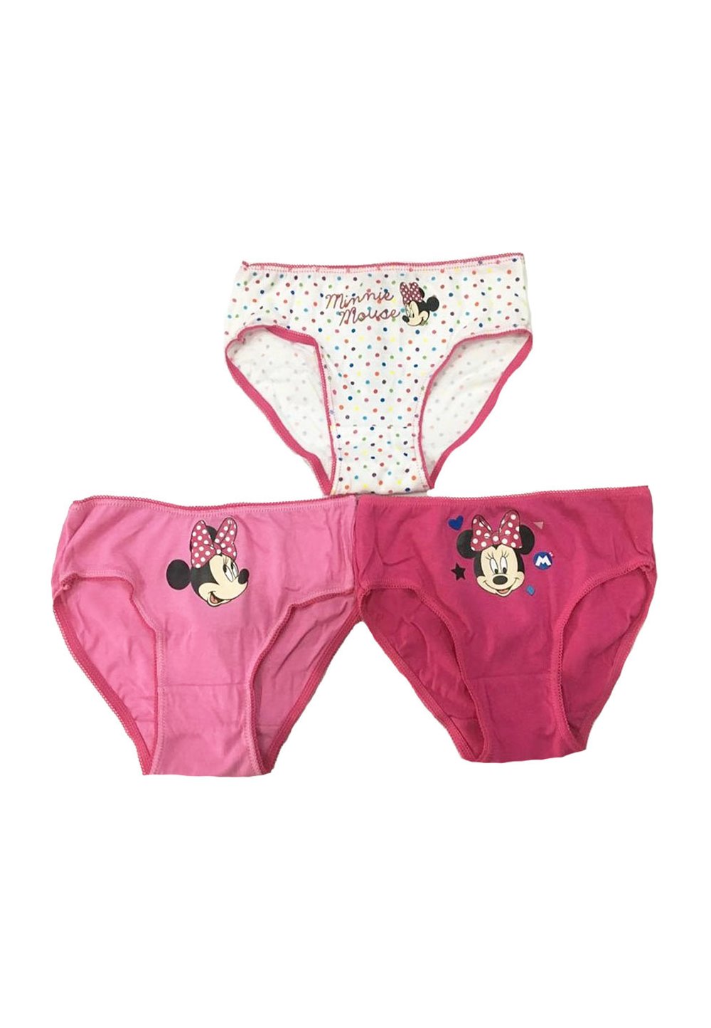 Set 3 perechi de chiloti, Minnie Mouse, roz
