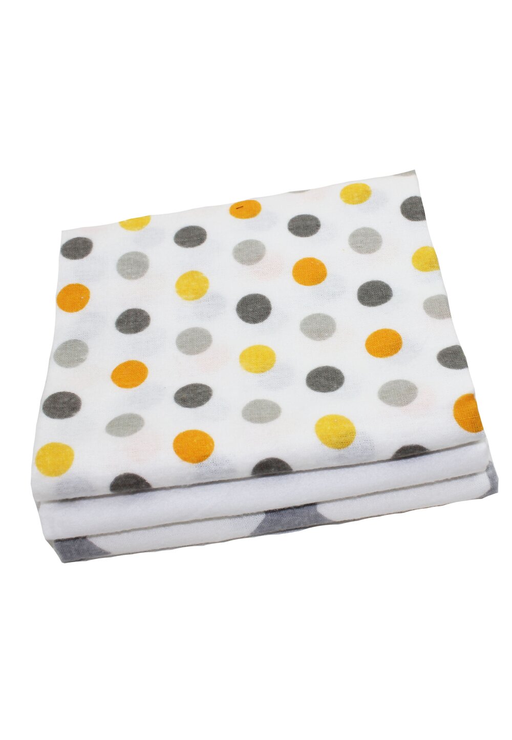 Set 3 scutece, buline galbene si stelute gri, 80x70 cm