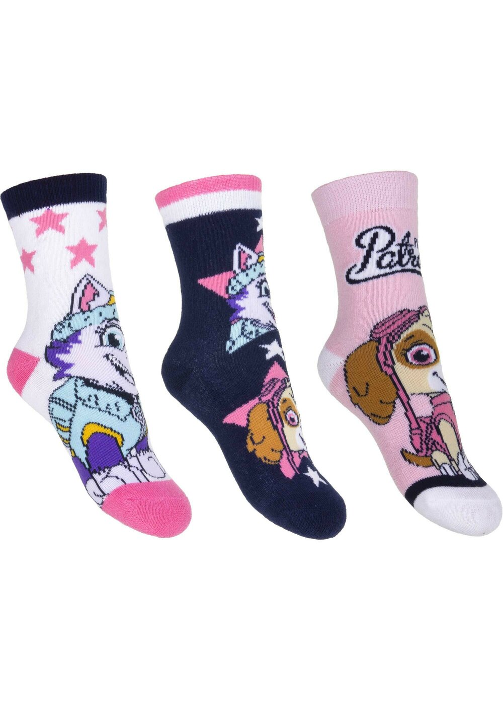 Set 3 sosete, 67%bumbac, Paw Patrol, multicolor