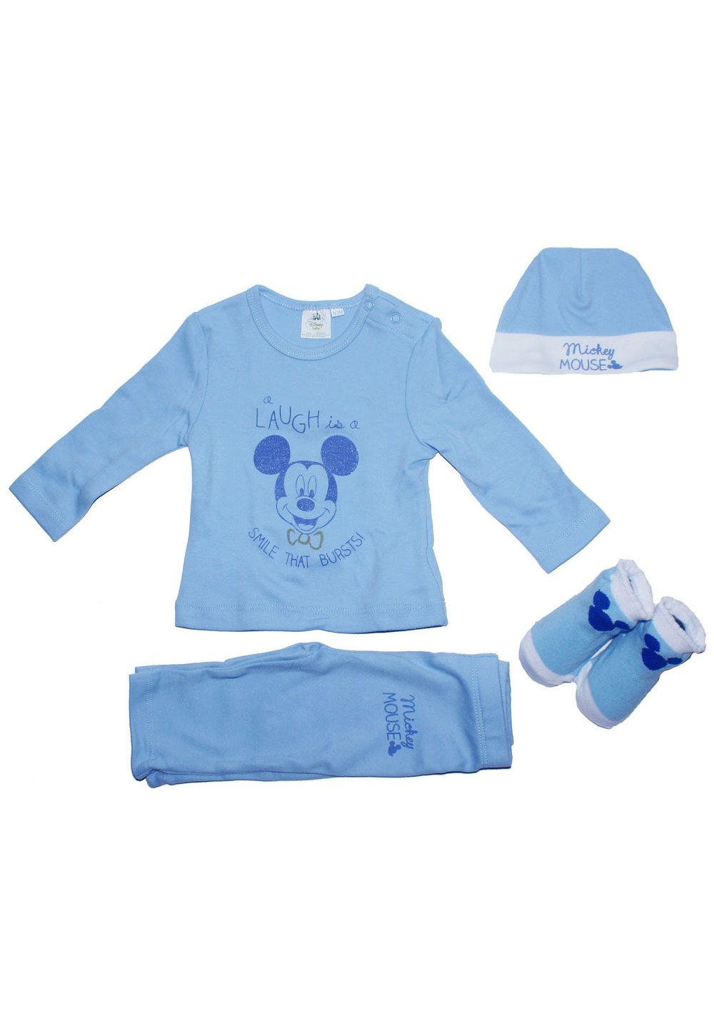 Set bebe, Mickey Mouse, albastru