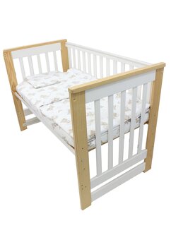 Set lenjerie, Prichindel, Urs pe nor, flanel, 3 piese, crem, 120x60 cm