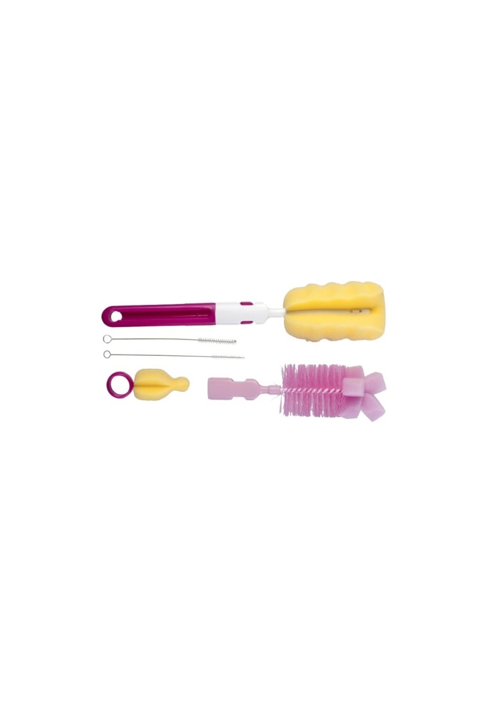 Set perie biberon si tetina, roz