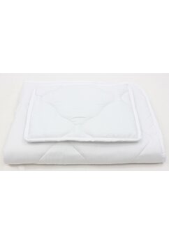 Set perna si plapuma, matlasata, antialergica, alb, 120x60cm