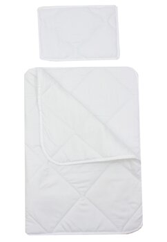 Set perna si plapuma, matlasata, antialergica, alb, 120x60cm