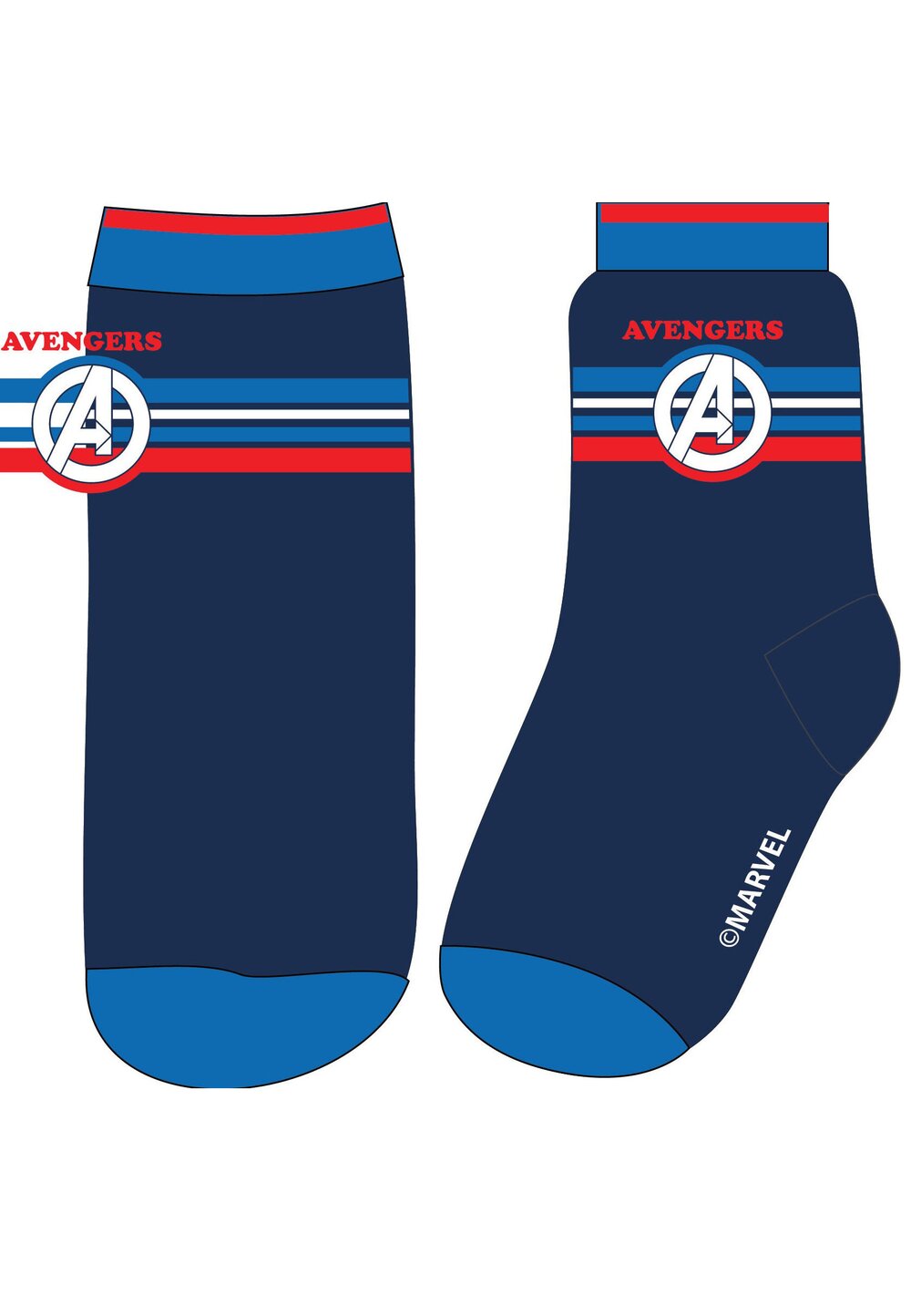 Sosete baieti, 75%bumbac, Avengers, bluemarin