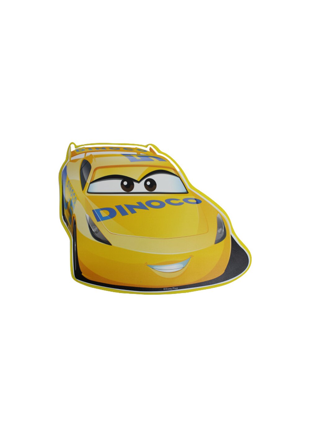 Sticker, pentru perete, Fulger McQueen, Dinoco, galben