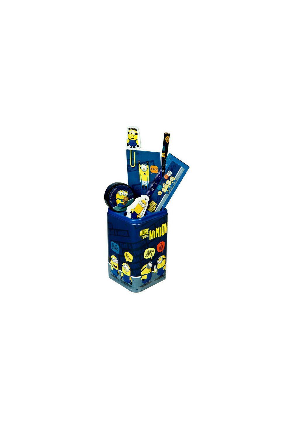 Suport cu accesorii birou, Minions, 7 piese