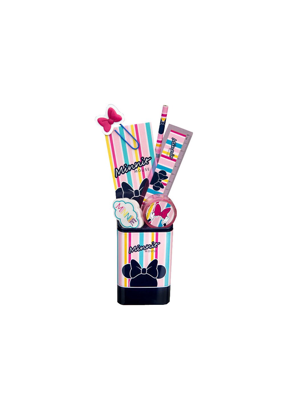 Suport cu accesorii birou, Minnie Mouse, 7 piese